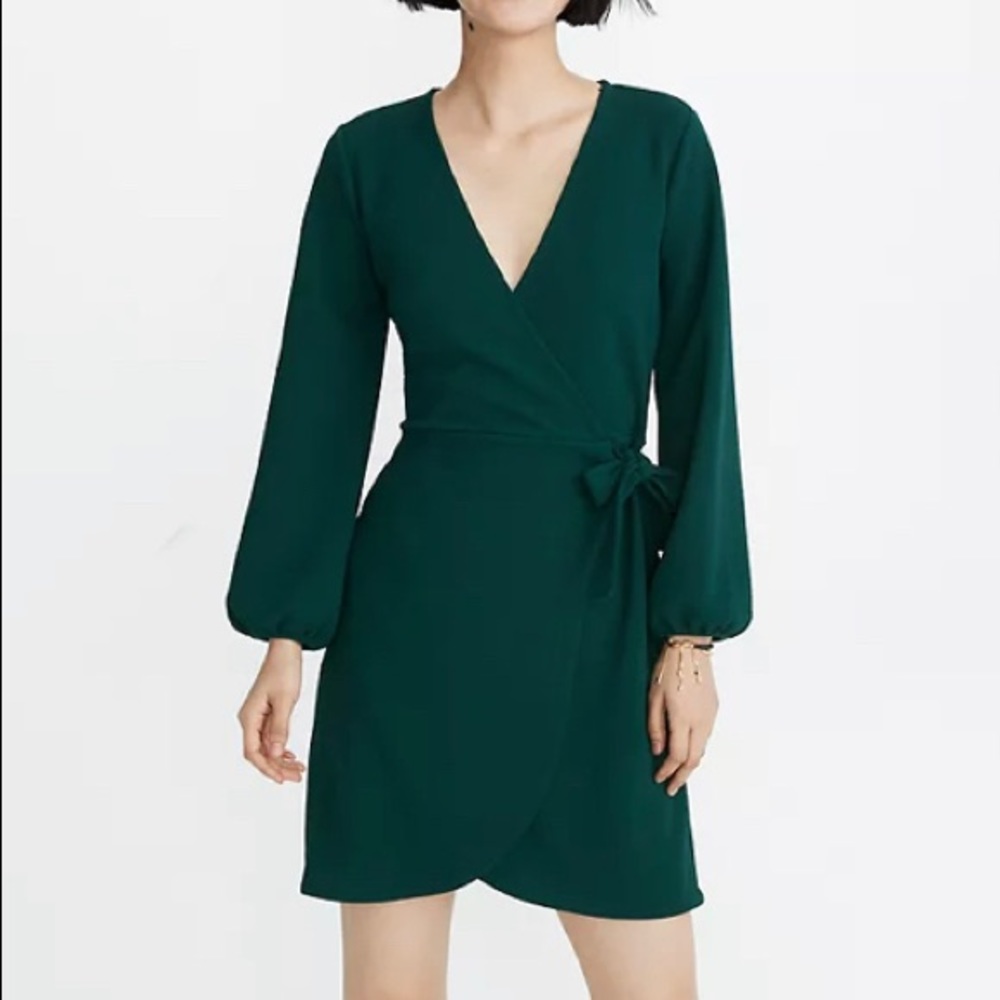Madewell Texture & Thread Long-Sleeve Side-Tie Dress